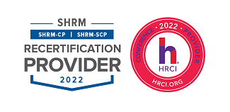 SHRM Recertification Provider 2022 with HRCI.org logo